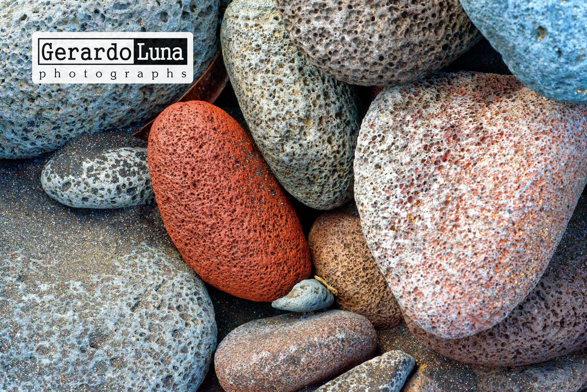 Smooth stones in a variety of sizes and colors
