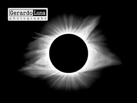 Black and white total eclipse