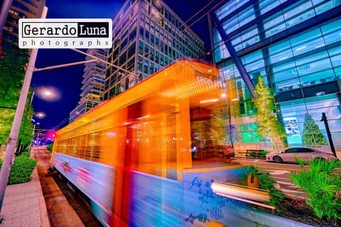 Time lapse of a streetcar in Tampa's Channelside