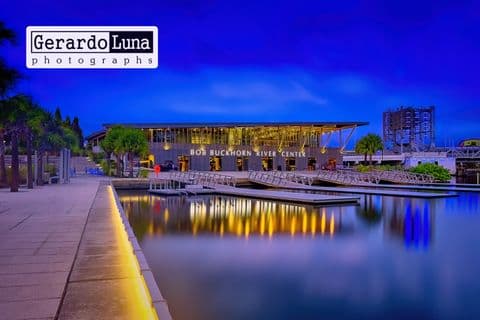Julian B Lane Park at night