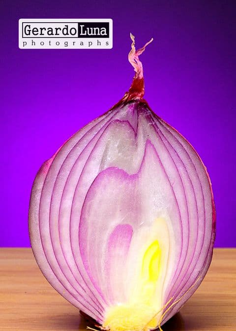 Red onion cross-section