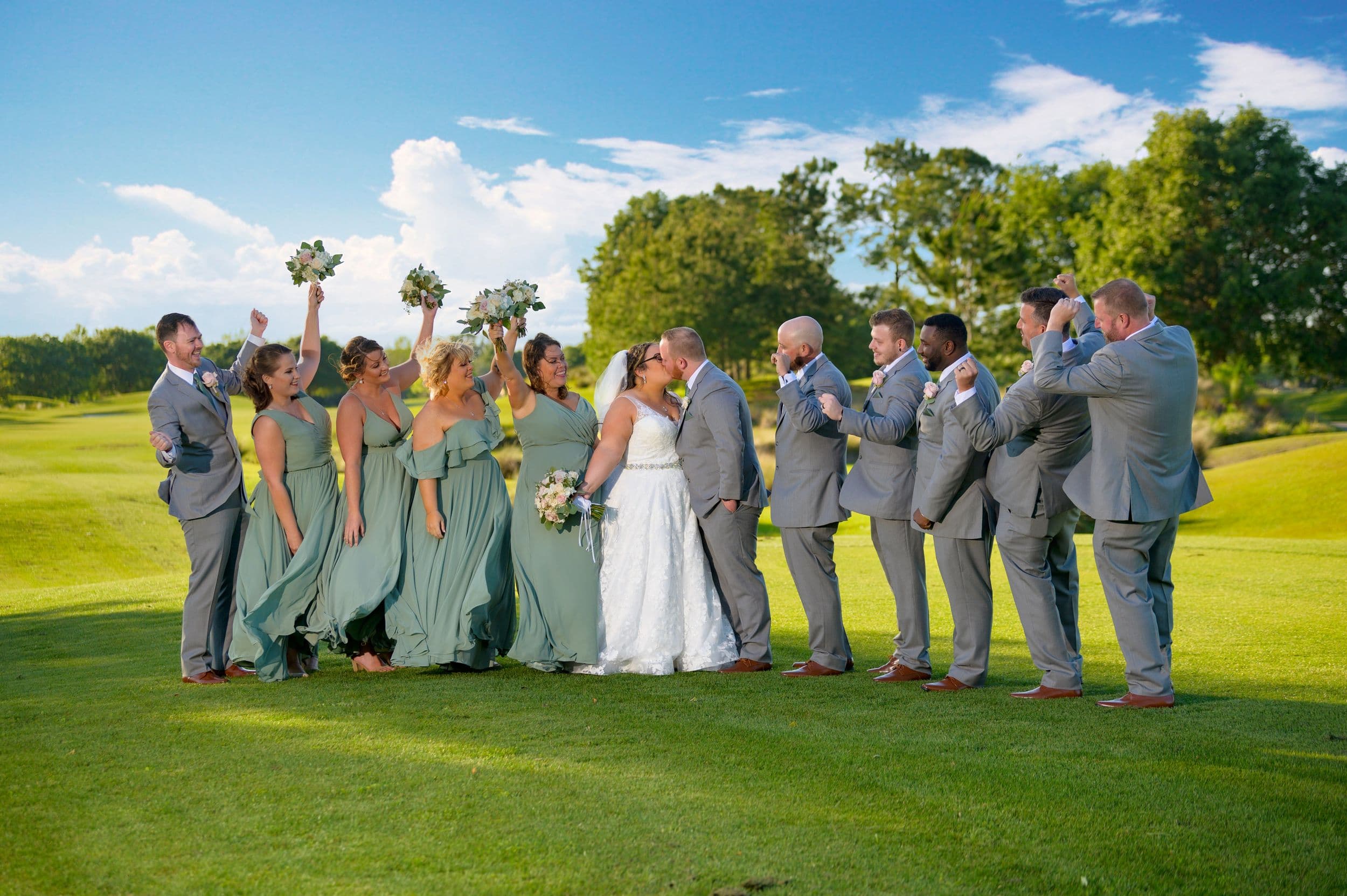 Golf Course Wedding Party wedding