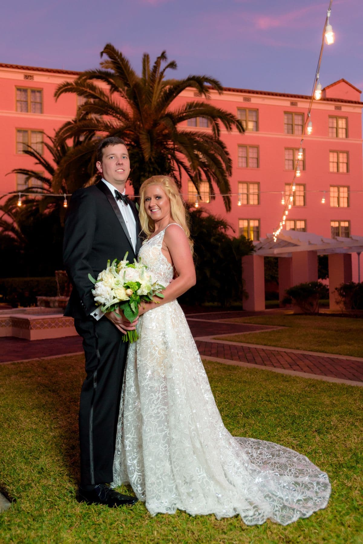 Pink Hotel Wedding at Dusk wedding
