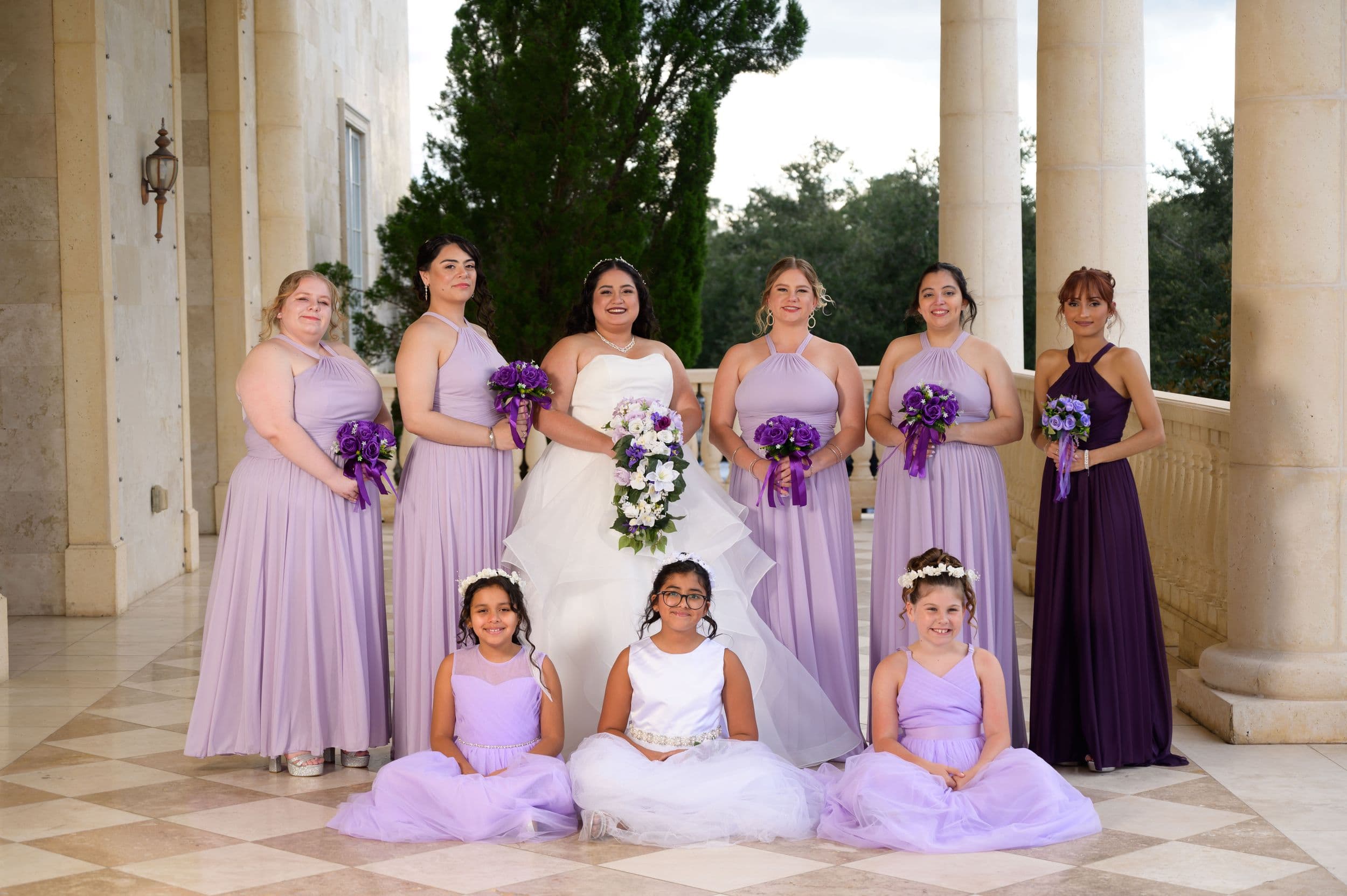 Stone Colonnade Bridal Portrait — photo 12 of 15