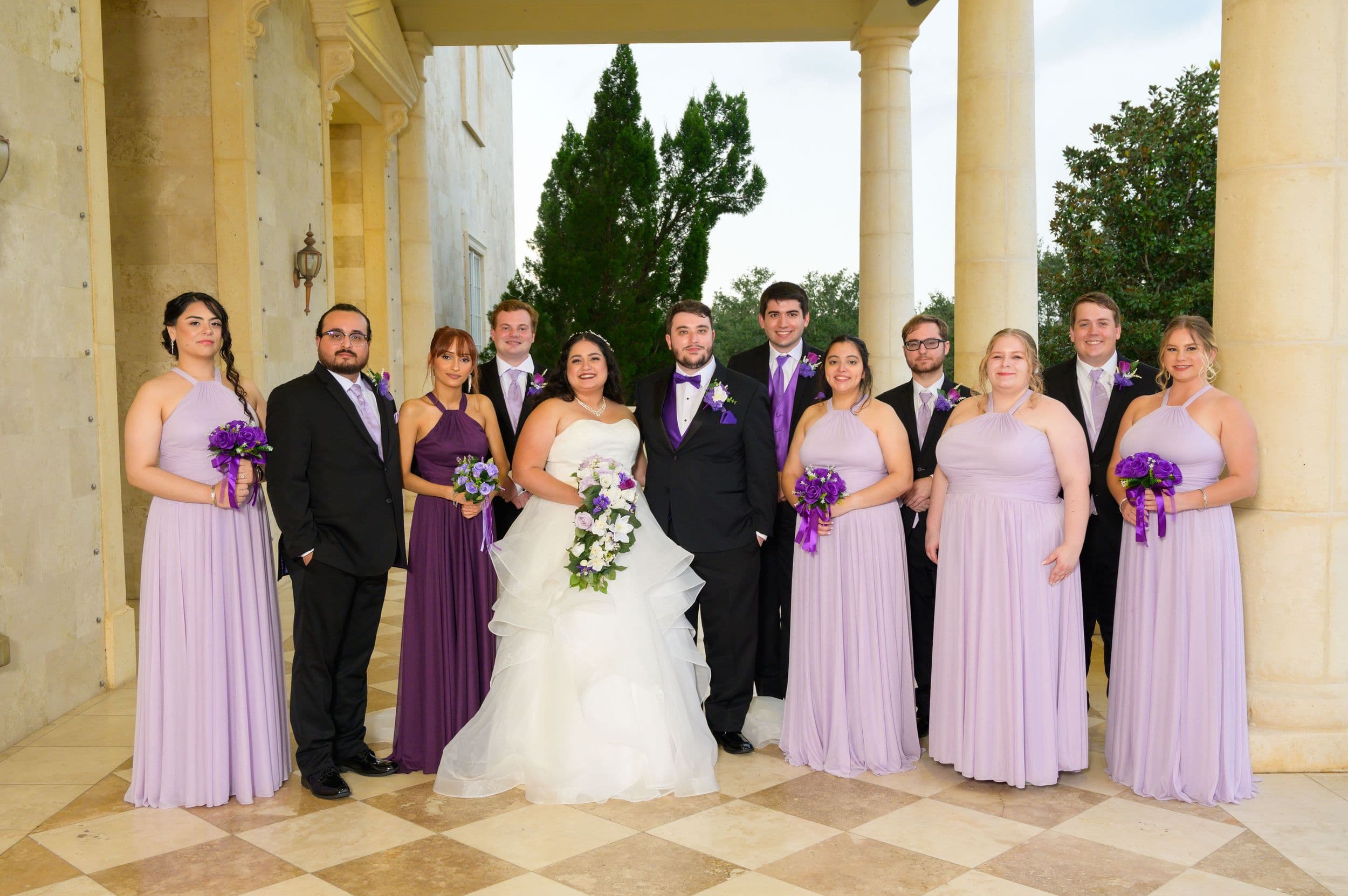 Stone Colonnade Bridal Portrait — photo 1 of 15