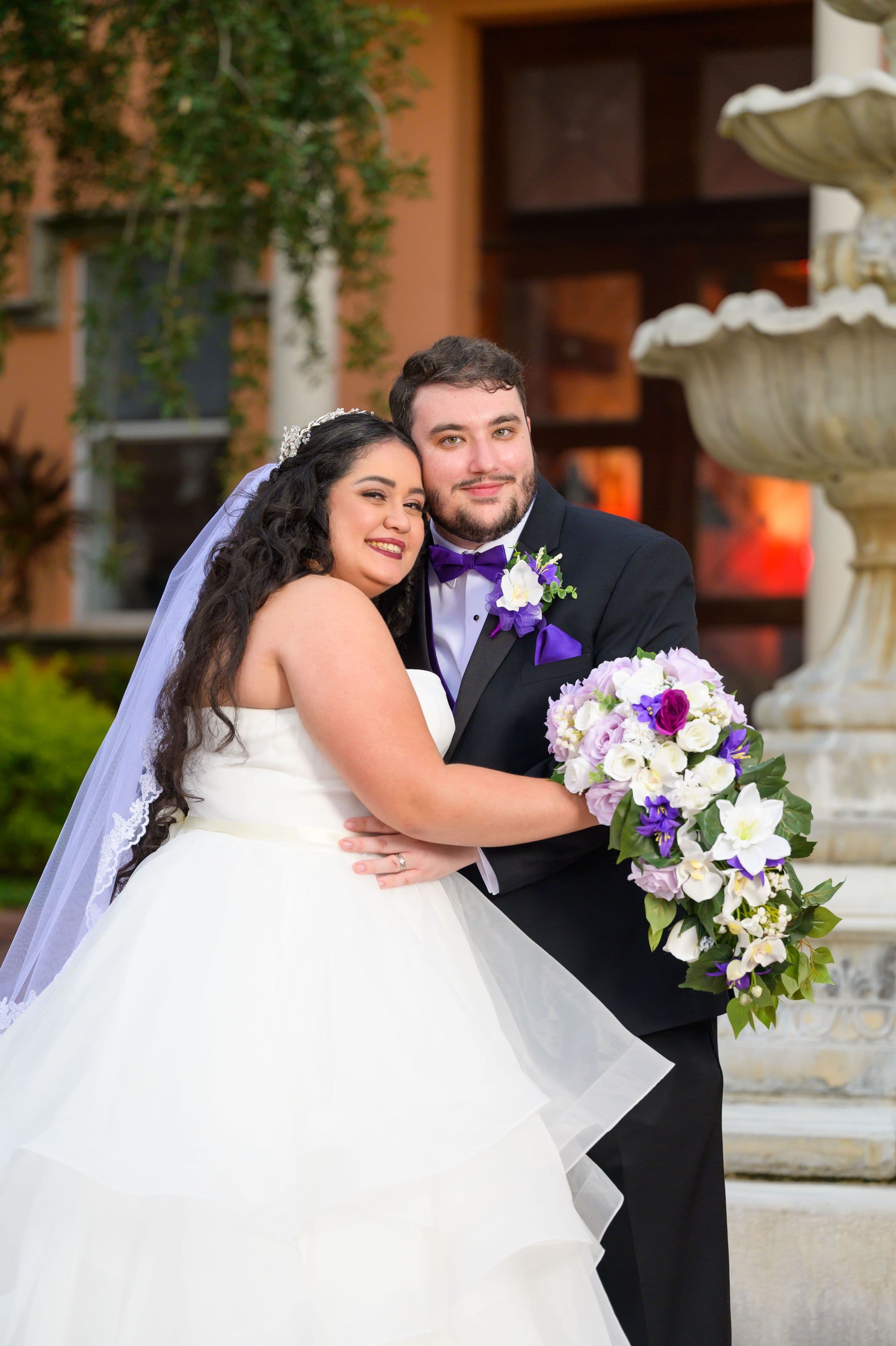 Stone Colonnade Bridal Portrait — photo 2 of 15