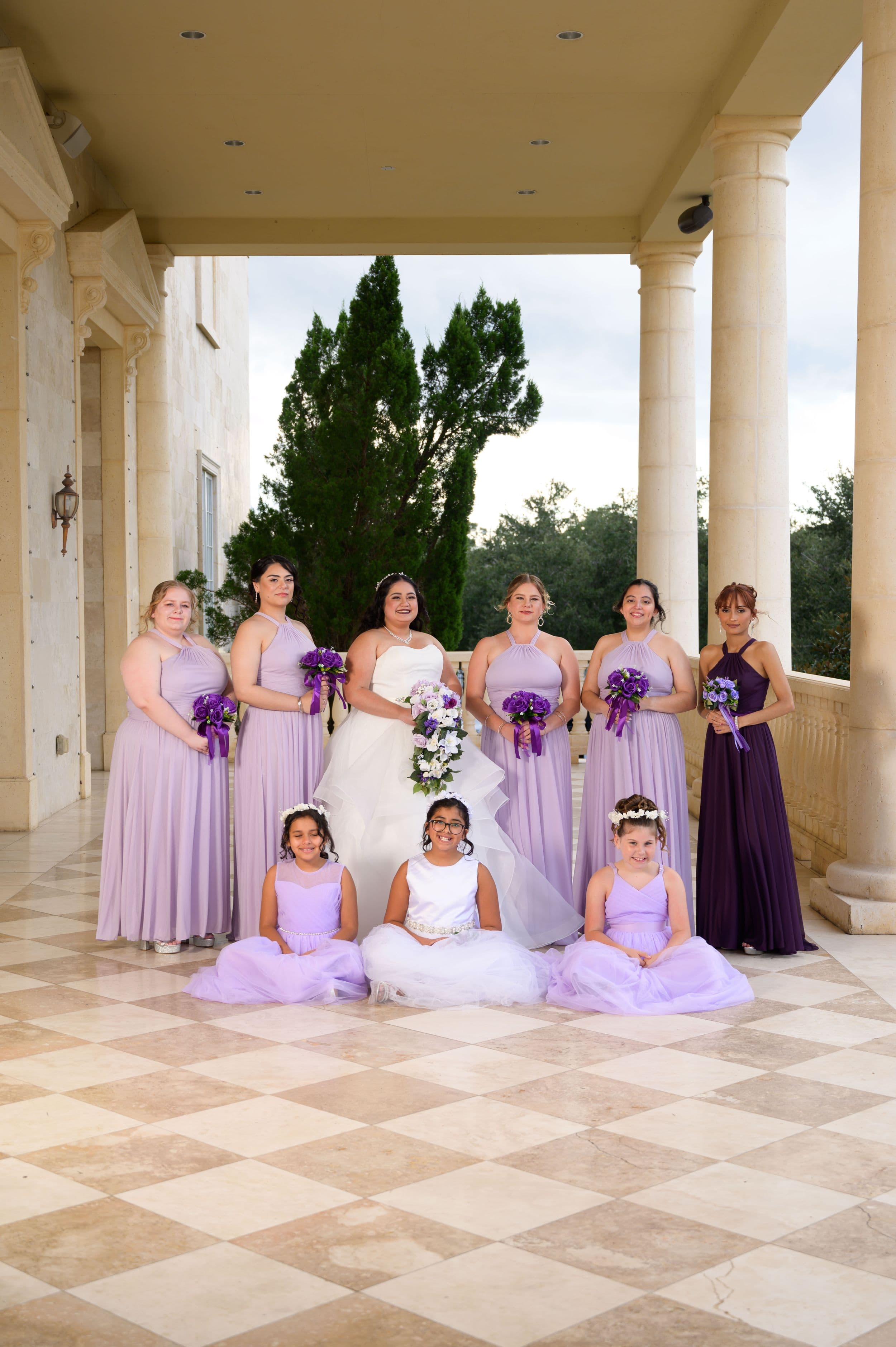 Stone Colonnade Bridal Portrait — photo 7 of 15