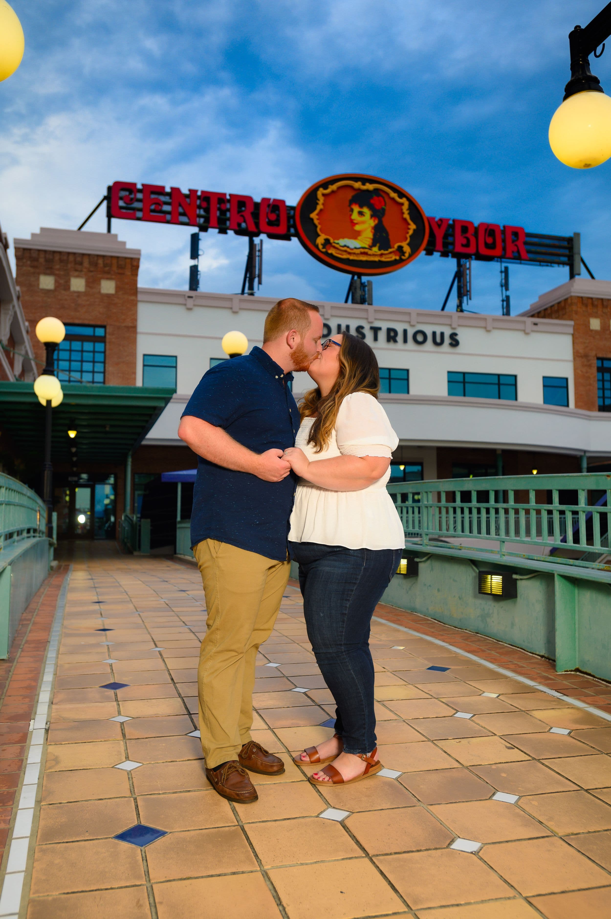 Ybor City Engagement at Dusk — photo 2 of 3